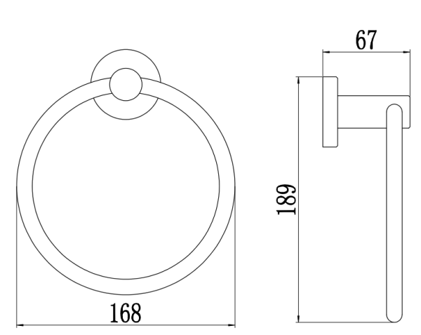 Держатель для полотенец кольцевой Savol 56 S-005660