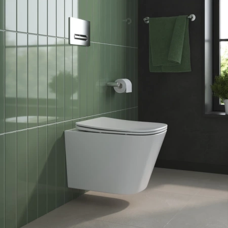 Унитаз подвесной BelBagno Due 2.0 BB7107CHR/SC безободковый, с сиденьем микролифт, белый