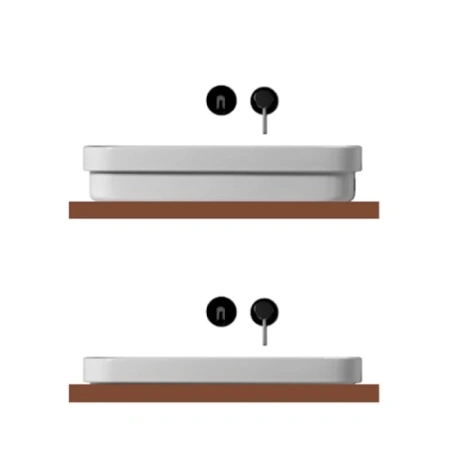 Раковина накладная (60х38) Kerasan Tribeca 514301 белый глянец