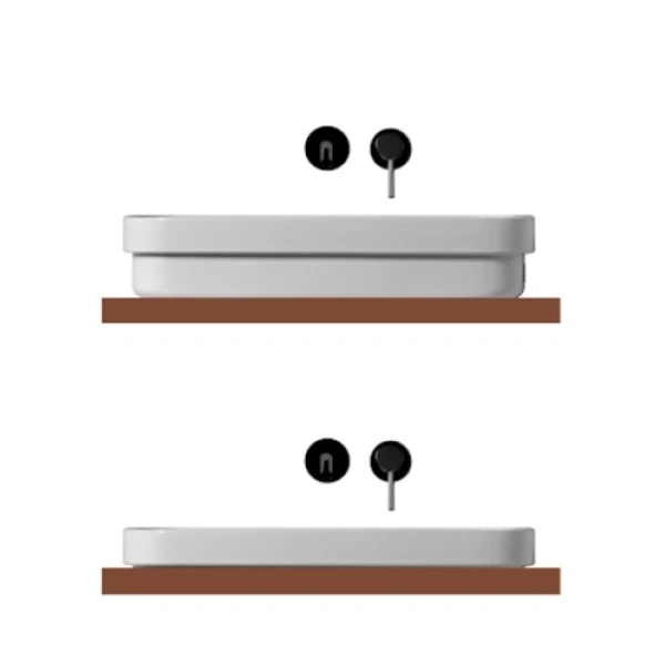 Раковина накладная (60х38) Kerasan Tribeca 514301 белый глянец