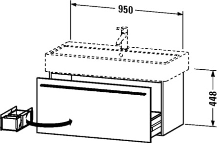 Тумба под раковину Duravit XL604605353