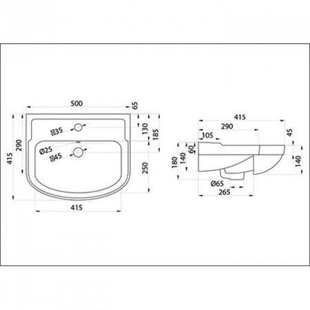 Раковина мебельная Della Classic Т108401113
