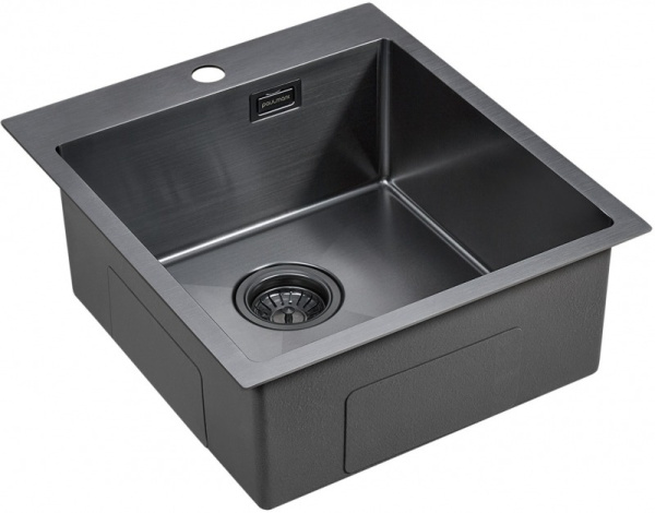 Кухонная мойка Paulmark Neckar PM804551-GM вороненая сталь