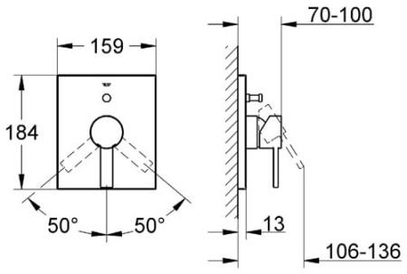 Смеситель однорычажный для ванны Grohe Allure 19315 000 (19315000)