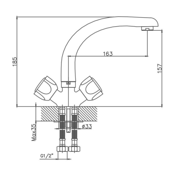 Смеситель для кухни Cron CN4409