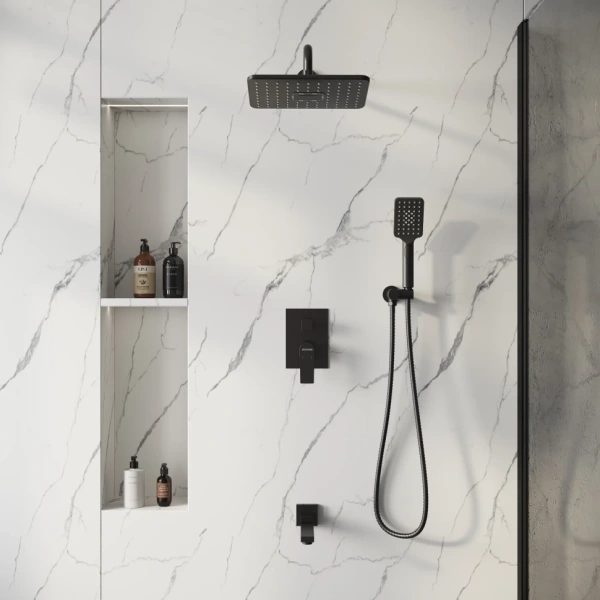 Душевая система скрытого монтажа Grossman Classic 501.K35.04.210 черный матовый