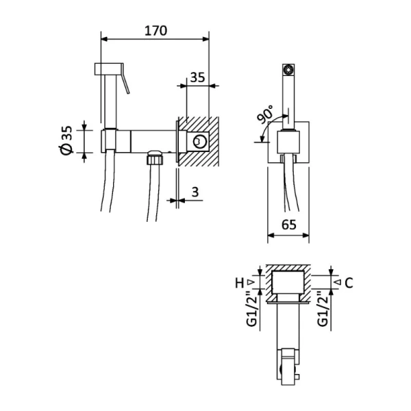Гигиенический набор Cezares Porta PORTA-DIF-01