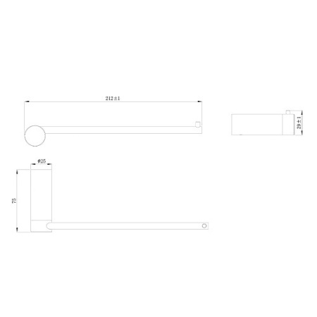 Полотенцедержатель Raiber Graceful RP-80004 хром