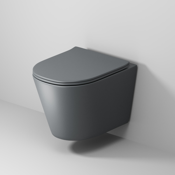 Унитаз подвесной безободковый Grossman  GR-4477GMSQ с сиденьем микролифт