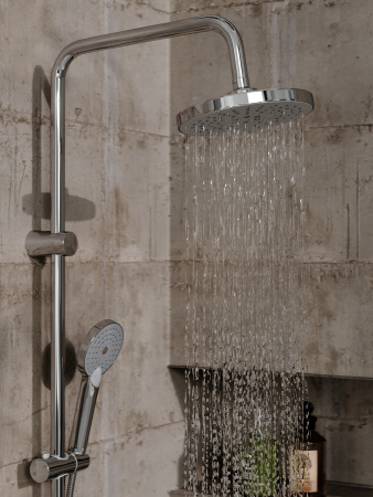 Душевая система с полимерным смесителем для ванны OneLife P07-822cr хром