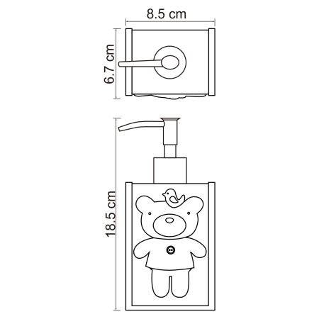 Дозатор для жидкого мыла WasserKRAFT Lossa K-3499