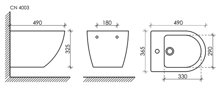 Подвесное биде Ceramica Nova Metropol CN4003