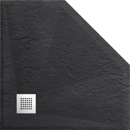 Душевой поддон из искусственного камня (90х90) Vincea VST-4SP9090A, антрацит