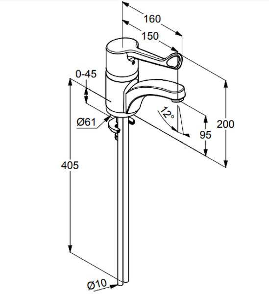 Смеситель для раковины Kludi Medi Care 341130534