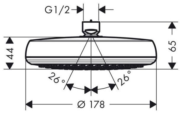 Верхний душ Hansgrohe Crometta 26576000