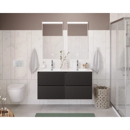Тумба под раковину 120 BelBagno Uno UNO-1200-4C-SO-GSO темно-серый матовый, без раковины