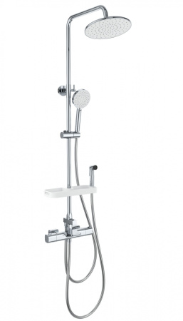 Душевая система с термостатом WONZON & WOGHAND Plate, хром WW-C3017-A1-CR