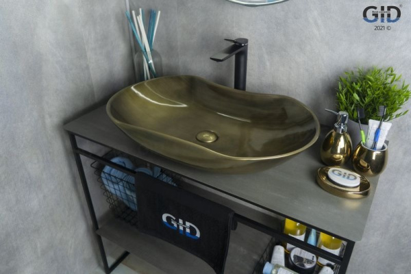 Раковина накладная (66,5х41) Gid Nc9175b