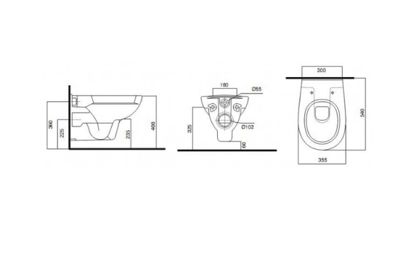 Комплект AM.PM Sense L инсталляция+кнопка матовый хром+унитаз+крышка I012702/I014131/C741738SC