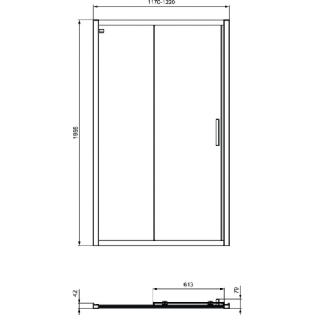 Сдвижная дверь в нишу 120 см, Ideal Standard CONNECT 2 Sliding door, K968401