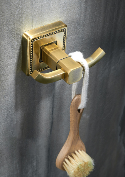 Двойной крючок для ванной WONZON & WOGHAND ROMA, бронза WW-7225