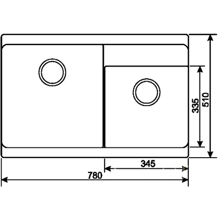 Мойка гранитная Ganzer 51x78 см (бежевый) GZ51078М