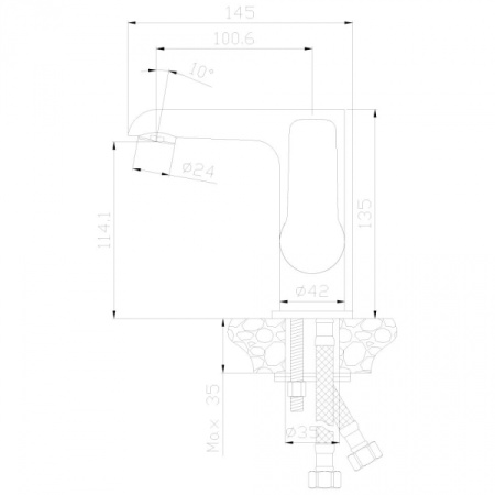 Смеситель для раковины Rossinka W (W35-11)