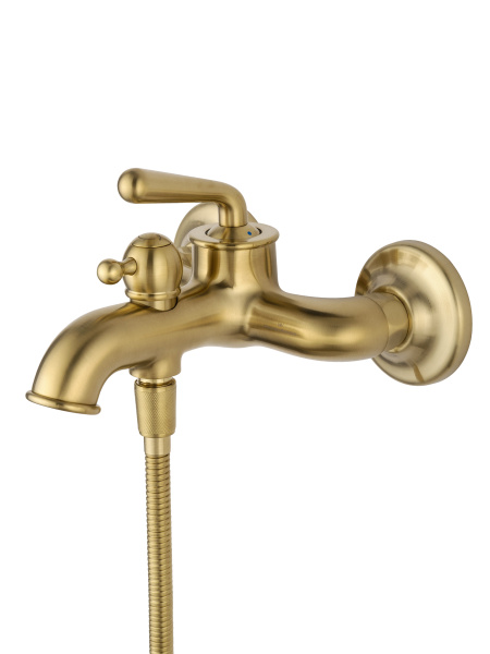 Смеситель для ванны с душем WONZON & WOGHAND STEAM, брашированное золото WW-88639008-BG Смеситель для ванны с душем WONZON & WOGHAND STEAM, брашированное золото WW-88639008-BG