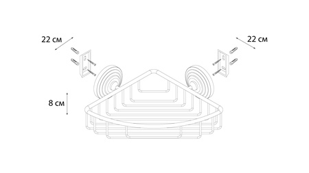 Мыльница FIXSEN Retro решетка угловая FX-83809B