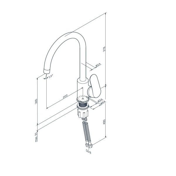 Смеситель для кухни Am.Pm Like F8007133