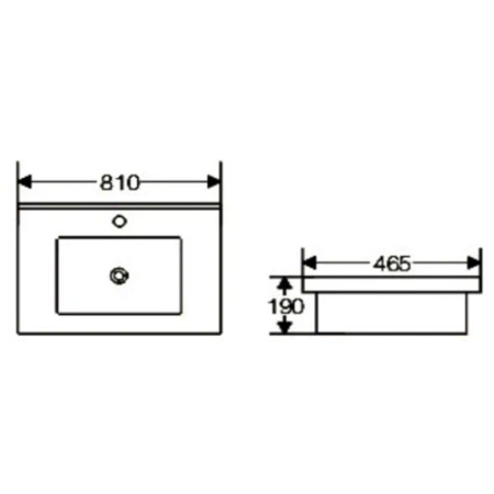 Раковина накладная (81х46,5) beWash BK68046VT001