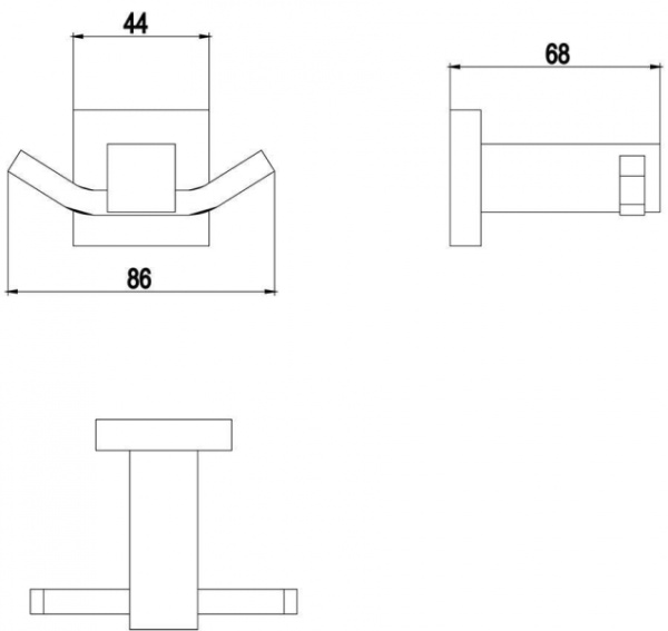 Крючок двойной Timo Selene 10012/00