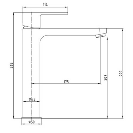 Смеситель для раковины Eca Nita 102188035EX