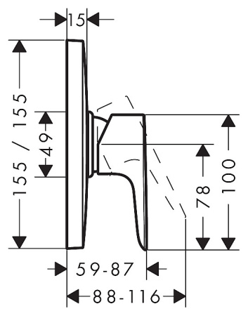 Смеситель для душа Hansgrohe Talis E 71768000