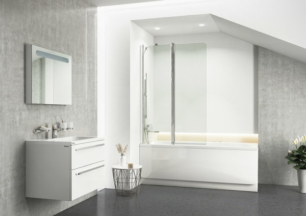 Шторка для ванны (100х150) L Ravak Chrome CVS2-100 Transparent 7QLA0U00Z1