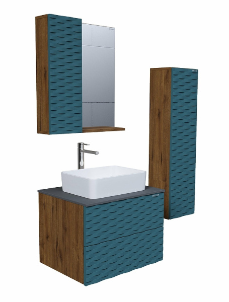 Тумба подвесная Grossman АЛЬБА-65 см 106502 с 2-я ящ, веллингтон/бриз