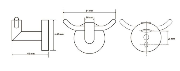 Крючок двойной Bemeta Omega 104206032
