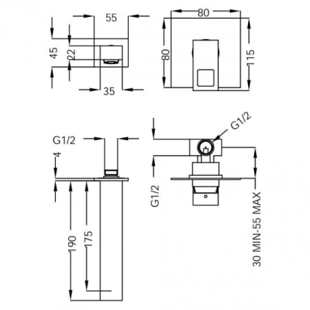 Смеситель для раковины Cezares Levico LEVICO-BLS1-01-W0