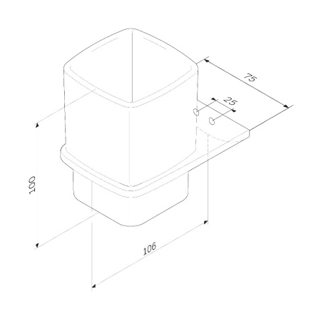 Стеклянный стакан с настенным держателем Am.Pm Inspire 2.0 A50A34300