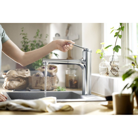 Смеситель для кухни Hansgrohe Zesis M33 sBox lite 74804000, хром