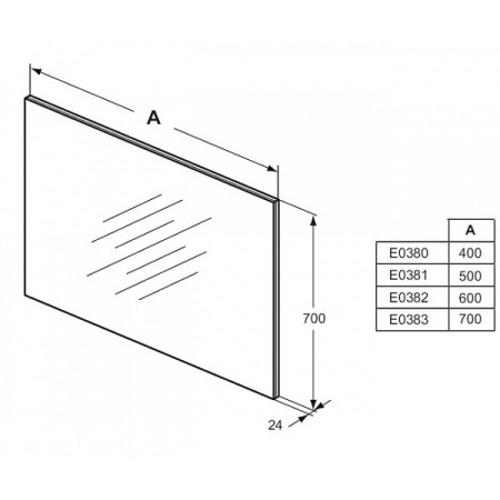 Зеркало Ideal Standard Connect Space E0380BH