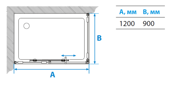 Душевой уголок (120х90) Aquaton Ritsa L 1AX003SSXX000
