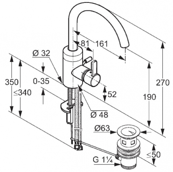Смеситель для раковины Kludi Zenta 382550575 Смеситель для раковины Kludi Zenta 382550575