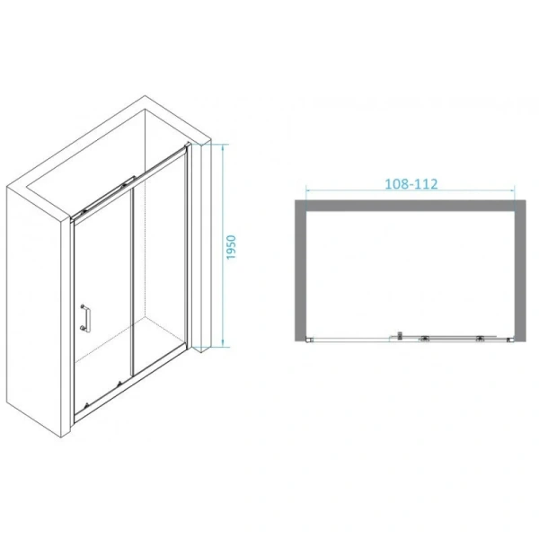 Душевая дверь 110 см RGW Passage PA-016 350801611-11 прозрачное