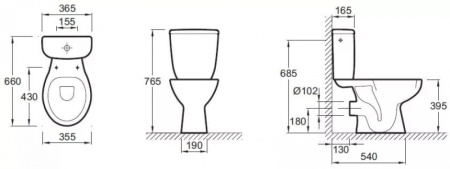 Унитаз напольный Jacob Delafon Brive E0383N-00