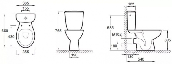Унитаз напольный Jacob Delafon Brive E0383N-00 Унитаз напольный Jacob Delafon Brive E0383N-00