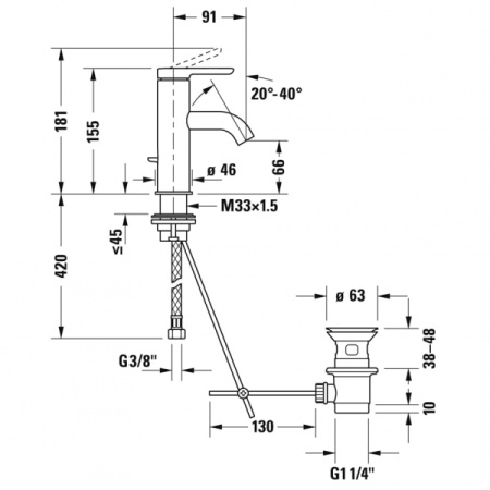 Смеситель Duravit C11010001010