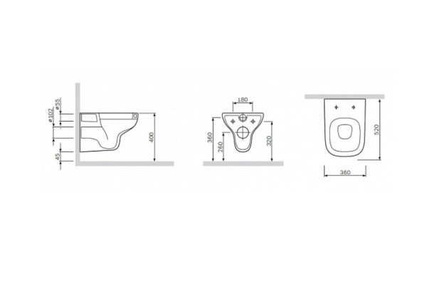 Унитаз подвесной с сиденьем микролифт AM.PM Like C801700SC