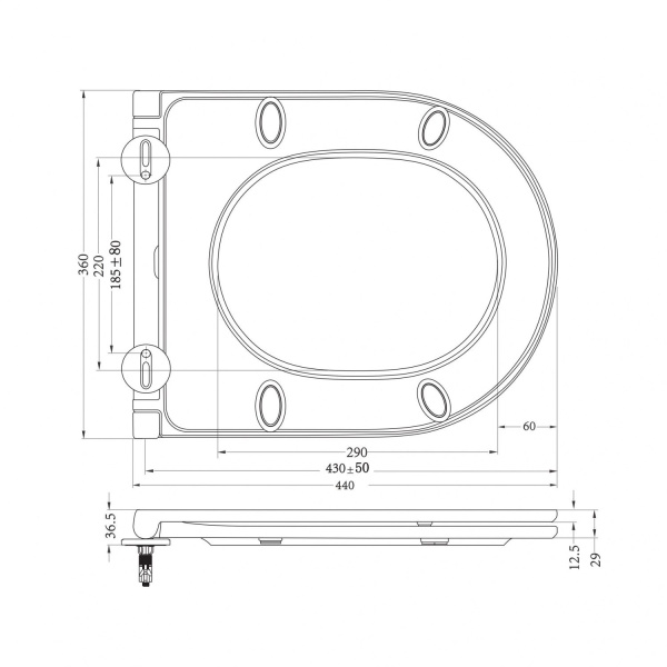 Унитаз подвесной безободковый Art&Max Torino AM823-V/SC микролифт