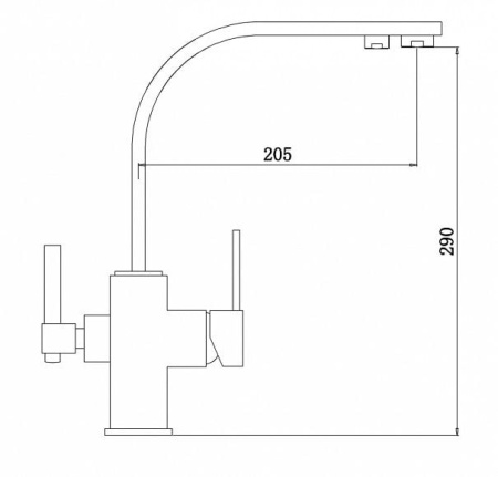 Смеситель для кухни с подключением к фильтру Zorg ZR 332 YF